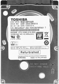 Resim Toshiba Mq01abf032r 320 Gb 5400 Rpm 8 Mb 2.5" 6gb/s Sata Harddisk 