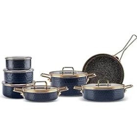 Resim AyrStore Kristal Emaye Granit Antrasit Ind 14 Prç Çeyiz Set 