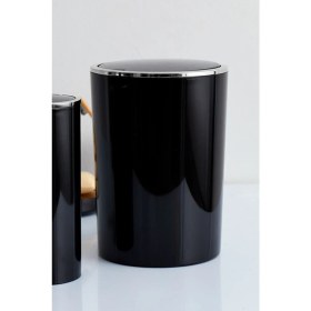 Resim Lenox Banyo Mutfak Ofis Çöp Kovası, Siyah, 6 Lt 