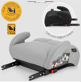 Resim Elele Robustofix I-size Yükseltici Oto Koltuğu İsofix 125-150 Cm 15-36 Kg Siyah 