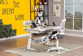 Resim Sirius Advanced Çalışma Masası Takımı - Ekru / Gri 