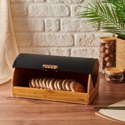 Resim Arow Ahşap Ekmek Dolabı - Siyah 