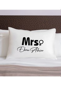 Resim Bk Gift Kişiye Özel İsimli Pamuklu Yastık Kılıfı-6 50x70cm , Sevgiliye , Ev si, Tasarım Ev Tekstili 