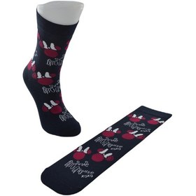 Resim Dode Flora Disnep Kadın Çizgi Film Minnie Mouse Desenli Pamuklu Soket Çorap Lacivert 