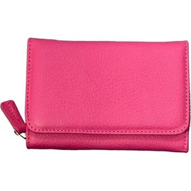 Resim Monte Lui Unisex Hakiki Deri Cüzdan Pembe 