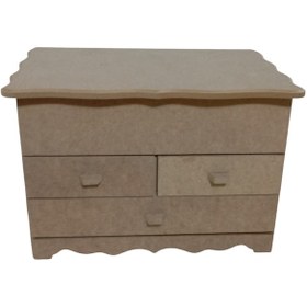 Resim 3 Çekmeceli Kapaklı Takı Aksesuar Kutusu-kenarı Desenli 