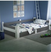 Resim Tuliplifeyapımarket Tuliplife Montessori Karyola Beyaz-Antrasit Çocuk Yatağı -302 Antrasit - Beyaz 