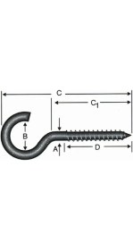 Resim Açık Piton, Kanca, Çengel 20X80 - 144 Adet 