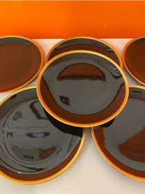 Resim Efegil 6'lı Pasta Tabağı Siyah 