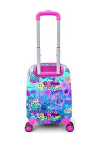 Resim Coral High Kids Lavanta Su Yeşili Grafiti Desenli Çocuk Valizi 16731 