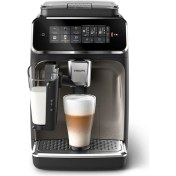 Resim Philips 3300 Serisi LatteGo Tam Otomatik Espresso Makinesi, AquaClean Filtre, 6 İçecek, SilentBrew, Siyah Krom, EP3347/90 