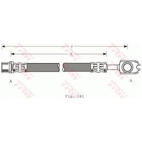 Resim TRW PHD557 Fren Hortumu Arka Sağ Sol Polo 94-01 Passat / A6 97-05 1.8 Aks Iç 