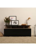 Resim Vision Çekmeceli Tv Sehpası - Açık Ceviz Tori -Siyah117 x 48 x 40 CM 