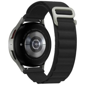 Resim Goocamp Galaxy Watch Active 2 44mm Uyumlu Krd-74 20mm Hasır Kordon-siyah 