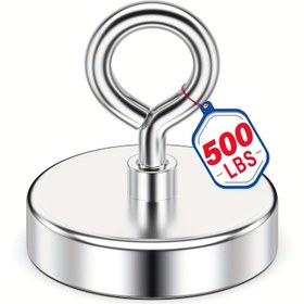 Resim 226,8 KG Güçlü Neodimyum Demir Mıknatıs - Ağır Hizmet Tipi Duvara Monte Metal Mıknatıs, Gömme Cıvata Delikli, Korozyona Dayanıklı Kaplama Tasarım, Balıkçılık Ekipmanları ve Metal Eşyalar için Güvenli Çözüm, Şık Duvar Montajı 