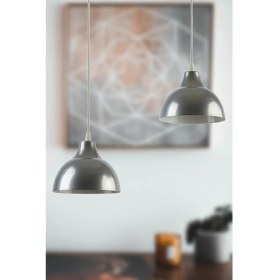 Resim Teknotrust Kinder Salon - Mutfak - Yatak Odası 2 Li Gri Renkli Metal Sarkıt Avize 