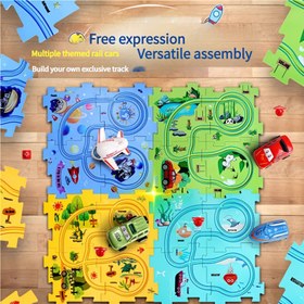 Resim Elektrikli Jigsaw Ray Araba Seti - Jigsaw Ray Araba Oyuncakları, Erkek ve Kızlar İçin Bulmaca Oyuncakları, Doğum Günleri, Noel, Cadılar Bayramı, Şükran Günü İçin İdeal Hediyeler 