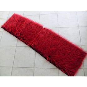 Resim Araç Torpido Üstü Peluş Kumaş Kırmızı Siyah 150X40Cm 