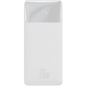 Resim Baseus Bipo W 20 W 30000 mAh Hızlı Şarj Powerbank Beyaz 