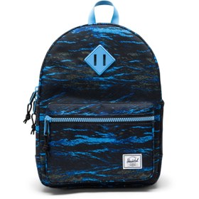 Resim Herschel Heritage™ Çocuk | Su İtici Kumaş Sırt Çantası, 15 L - Dalgalı Siyah - Mavi / OS 