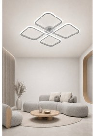 Resim Nuvo Led Plafonyer Avize Beyaz Işık Gri 