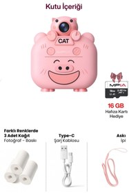 Resim MPIA Renkli Baskı Fotoğraf Makin Termal Yazıcı Kamera 16 GB Hediyeli 360 Derece Başlık Türkçe IOS Android 