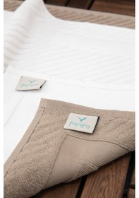 Resim Leoline %100 Pamuk Premium 2'li Ayak Havlusu - Kahve - Beyaz Kahve - Beyaz 