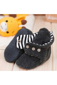 Resim Ella Bonna Kaydırmaz Taban Bebek ve Çocuk Polar Panduf, Organik Pamuk İç Astarlı Ev ve Kreş Patiği 