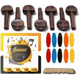 Resim Nokta Sedefli Pelesenk Bağlama Burgu + 0.25 Divan Saz Teli+Tezene 