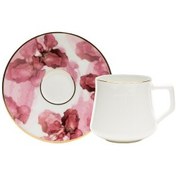Resim Evaliza Pembe Çiçek 6 Kişilik Çay Fincan Takımı 130 ml 
