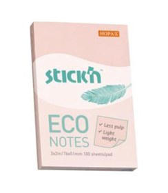 Resim Hopax Stıckn Yapışkanlı Not Kağıdı 12 Adet 100 Yp 76x51 Eco Patel Pembe 21742 