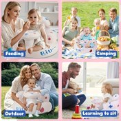 Resim Sevimli Ayı Tasarımlı Şişme Çocuk Sandalyesi PANLYNNER - Bej, Temizlemesi Kolay, Ahşabsız Malzeme, Öğrenmek, Yemek Yemek, Oynamak ve Büyümek İçin Mükemmel - Tatil, Plaj ve Banyo Kullanımı için İdeal Hediye, PANLYNNER 