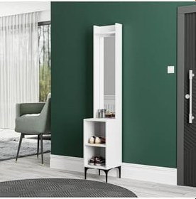 Resim Mezza 5040 Royal 2 Rafli Aynali Portmanto Modülü Beyaz 