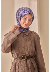 Resim Silk Home Soft Eşarp 73091-03 Vizon, Lacivert, Krem 