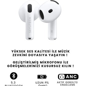 Resim SEYUWATCH Air 4 Anc Gürültü Engelleyici Bluetooth Kulaklık Ios Ve Android Uyumlu Kablosuz Kulaklık 