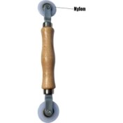 Resim Mingjin Shop 1 B Stilini Ayarla 1 Adet Ahşap Saplı ve Çelik Jantlar Haddeleme Aracı Çift Pencere Kurulumu Için El Spline Rulo Ev Dayanıklı Sineklikli Kapı (Yurt Dışından) 