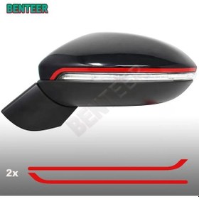 Resim 2 Adet Yansıtıcı Araba Dikiz Aynası Sticker Volkswagen R Gtı Mk7 Golf7 Golf7.5 