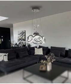 Resim TT AYDINLATMA TT333-1TPL-KR TT Aydınlatma Dalgalı Model Krom Kaplama Tek Toplu 3 Renk Modüllü Ledli Avize Metalik 