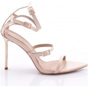 Resim Dgn 5523 Kadin Topuklu Abiye Ayakkabi 5523-2370-R0178 Bej 