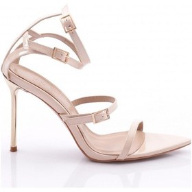 Resim Dgn 5523 Kadin Topuklu Abiye Ayakkabi 5523-2370-R0178 Bej 