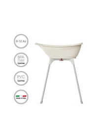 Resim Okbaby Bella Bebek Banyo Seti Dijital Termometreli Çift Yönlü Bebek Küveti & Bebek Küvet Taşıyıcı K. Beyaz 