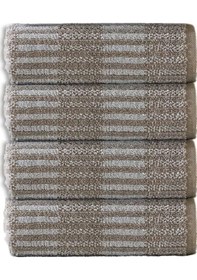 Resim Özdilek Striscai 50x90 Cm El-yüz Havlusu 4'lü Bej Çok Renkli 