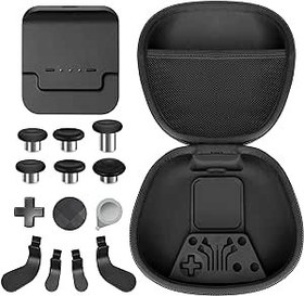 Resim Complete Component Pack for Xbox Elite Wireless Controller Series 2 package Includes 1 Carrying Case 1 Dock, 4 Paddles, 2 DPads, 6 Thumbsticks,1Tool, for Xbox One Elite Series 2 Core Replacement Parts 