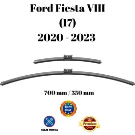 Resim Ford Fiesta 8 Vııı 17 2020 2021 2022 2023 Uyumlu Ön Cam Muz Tipi Silecek Süpürgesi Seti 700/350mm Silbak 