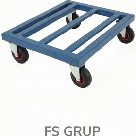 Resim FSHOME FS GRUP | Tekerlekli Taşıma Arabası - 250 Kg Kapasiteli Sanayi ve Paket Taşıma Arabası (60×60 cm) 