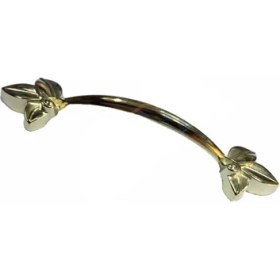 Resim TeknoKapsül Dekoratif Zamak Yaprak Kulp - 96MM, Sarı, 100 Adet 