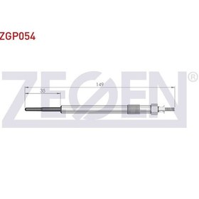 Resim Zegen Kızdırma Bujı 4,4v Cıtroen Jumper Iıı 2.2hdı 2006-2014 / Ford Transıt V348 2.2 AT00-ZGP054 