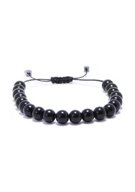 Resim Unisex 2'Li Kombin Obsidyen-Parlak Oniks Doğaltaş Bileklik Çok Renkli 