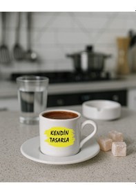 Resim Kendin Tasarla Bardak - Kişiye Özel Bardak Satıya Sor 2 Türk Kahvesi Fincanı 