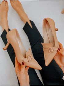 Resim ERVANIN BUTİĞİ Nude Cilt (KAHLO) Toka Detay Kadın Stiletto 